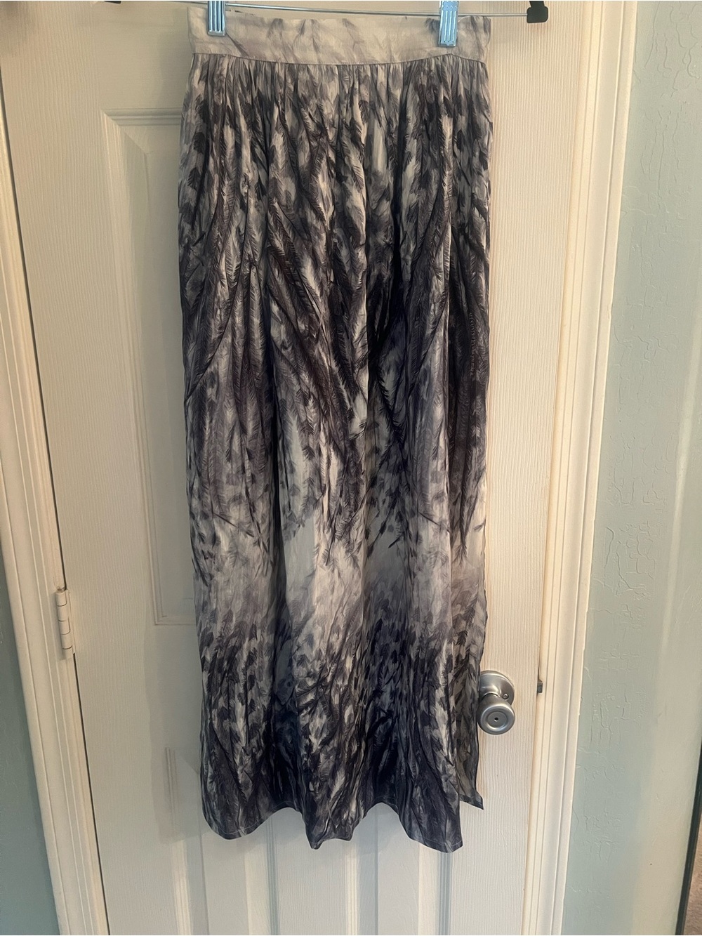 All saints Asta pemburg linen blend maxi skirt 0